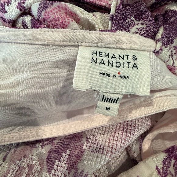 Hemant & Nandita Suki Plunging Mini Dress Size Medium - Picture 11 of 12